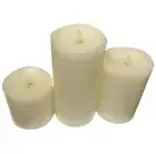 Flameless LED Wax Candles 3-Piece Member's Mark w/ batteries & remote NEW