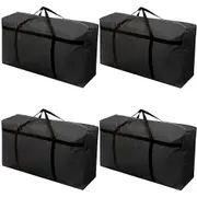 riin 4x Large Home Storage Bag Waterproof Clothes Quilt Organizer for Moving House Luggage Xmas Christmas Tree Model#120 Black