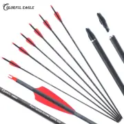 Archery Carbon Arrows 28" 30" 31" Spine 300 400 For Compound Recurve Bow Hunting