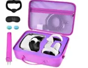 Carrying Case for Oculus Quest 3/2 with Silicone Face Cover&Lens Protector