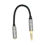HIFI 4.4MM Balanced Headphone Adapter Audio Cable 4.4 XLR 4 Pin Male to Female Angle Black