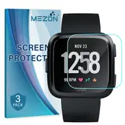 [3 Pack] Fitbit Versa Ultra Clear Screen Protector TPU Film for Fitness Tracker by MEZON – High Protection, Shock Absorption (Versa, Clear) – FREE EXPRESS