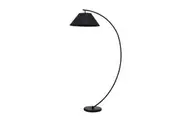 Leight Arched Modern Fabric Shade Standing Floor Light Lamp Black