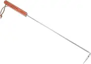 Wooden Handle BBQ Meat Flipper Food Turner Hook Grilling Meat Helper Easy to Clean Multi-Purpose Cooking Tool