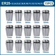 15x ER25 Spring Collet Set for CNC Engraving Workholding Engraving Collet 2-16mm