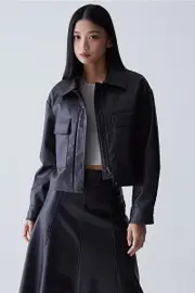 Outpocket Vegan Leather Jacket