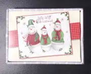 New 20 Pack Country Side Christmas Cards And Envelopes - Snowmen