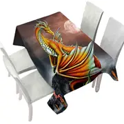 Fantasy Art Everly the Volcano Island Dragon Tablecloth