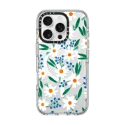 iPhone 16 Pro Clear Case MagSafe Compatible Daisies