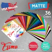 36pcs 36 Colors Heat Transfer Vinyl 12" x 10" Sheets T-Shirt HTV Bundle Pack Set