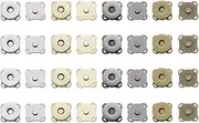 BEZANU Magnetic Button, 16 Set Plum Blossom Magnetic Sewing Clasps Snaps for Clothes, Handbag, Leather Sewing, DIY Crafts (14mm, 4 Colors)