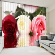 3D Flowers 5 Blockout Photo Curtain Printing Curtains Drapes Fabric Window AU