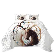 Circle of Life Butterflies and Yin Yang Deer Coverlet