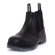MACK Tradie Elastic Leather Black Steel Cap Boot - MK0TRADIEBBF050