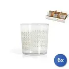 6x Glasses Bistro Glass Decorum Geometric Turtle Dove CL 36