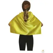 SHORT CAPE Kids Childrens Party Costume Vampire Coat School Team Colours - Yello