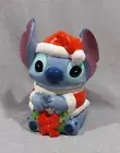 DISNEY Christmas Santa Stitch Cookie Jar or Candy Container Holiday NEW