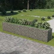 Raised Garden Bed, Elevated Planter Box Plant Container Gabion Galvanised Steel 540x90x100 cm