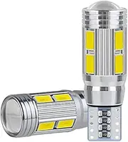 Mellisso 2PCS W5W T10 12V 6000K 5630 10 SMD Car LED Bulb Canbus License Plate Wedge Side Turn Singal Light Super Bright White