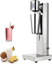 Commercial Milk Shake Maker, Stainless Steel Milkshake Mixer with Safety Switch, 2 Speeds Adjustable, 800ML/Cup, 280W Electric Milk Shaking Machine for Restaurants Bars and Cafes(Single Head)