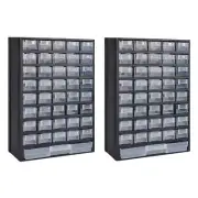 NNEVL 41-Drawer Storage Cabinet Tool Box 2 pcs Plastic