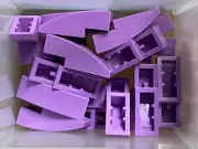 LEGO Parts - Medium Lavender Slope Curved 3 x 1 - No 50950 - QTY 20