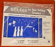Vintage Stik-EES Christmas Clings Decals Three Wise Men NOS