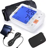 Digital Blood Pressure Monitor, Large Cuff 22-42cm - Automatic Upper Arm Blood Pressure Cuff Sets with Adapter and Device Case, Backlight LCD screen, 2 Year Warranty