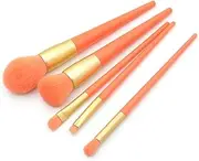 [Ipetboom] Face Makeup Brushes Set 5pcs Professional Hair Makeup Kit Portable Cosmetic Tools Foundation Blush Brush Set