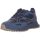 Hugo Boss Men's Jonah Sneakers Dark Blue Suede Low-Top Running Shoes