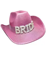 Pink Bride Festival Cowboy Costume Hat