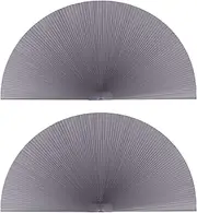 LUCKUP 2 Packs Arch Window Shades Half Circle Round Blackout Pleated Blinds (Radius: 24") Dual Color Semicircular Cellular Curtains, Easy Cut and Install, Grey-White