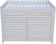 White Outdoor Timber Air Conditioner Cover