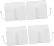 HOOTNEE 4pcs Wall Mount Phone Holder Punch Charging Stands for Bedside Living and Office Convenient Remote Control Organizer and Mobile Device Stand
