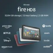All-New Amazon Fire HD 8 Tablet w Alexa 8" Display 32 64 GB 10th Generation 2020