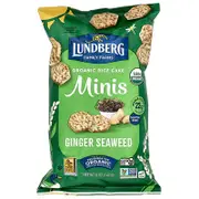 Lundberg, Organic Rice Cake Minis, Ginger Seaweed, 5 oz (142 g)
