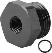 an 10 Orb Hex Head Port Plug: Male Socket with Nbr O Ring, Black Anodized Aluminum, Reusable and Leak Proof