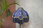 Lampshade vivian blue hand embroidered table lampshade floor lampshade pendant