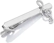 [SUCHUANGUANG] Tie Clip for Men Business Tie Creative Tie Silver Tone Fashion Clips Gifts C Alloy