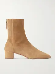 [Aquazzura] Aquazzura - Saint Honoré 35 Suede Ankle Boots - Camel - IT42 IT 42 Brown