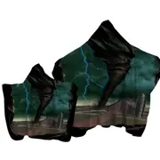 Natural Disaster Art Breaking Through Tornado Towel with Hood