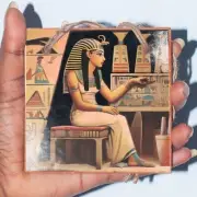 Handmade Egyptian Clay Art Tile – Giftianza Pharaoh Mural Collectible Decor 4X4"