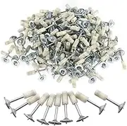7.3mm Nail Gun Manual Steel Nails, 100 pcs Round Nails Wall Fastening Tool, for Concrete Ceiling Cable Ducts Fixed Slotting Device Repair Tool