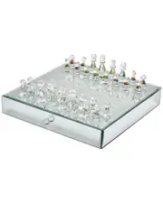 Sagebrook Home Crystal Mirrored Chess Set