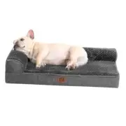 Memory Foam Orthopedic Dog Bed Medium Size Dog with Waterproof 30x20 Dark Grey