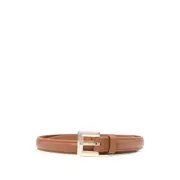 [Anine Bing] Anine Bing Nicola Leather Square-buckle Belt XS-S BROWN