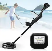 Metal Detector, Metal Detector for Kids, 34.2" - 41.7" Adjustable Gold Detector with Pinpoint & Waterproof Coil, Lightweight Metal Detectors for Exploration Hiking, Treasure Hunting - Great Kids Gift