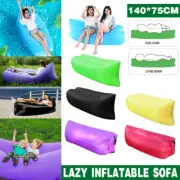 Inflatable Lazy Lounge Air Sofa Bed Camping Beach Hangout Sleeping Bag Portable
