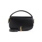 [Saint Laurent] Saint Laurent-Black Voltaire Leather Shoulder Bag-Donna OS OS