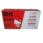 BRAND NEW! Pyrex Hello Kitty 8-Piece Decorated Glass Food Storage Set Sealed Box